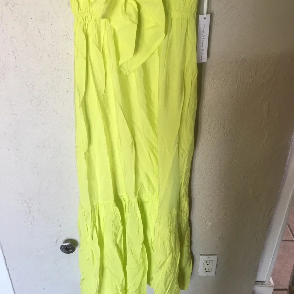 Young Fabulous & Broke Neon Yellow Cruz Dress in Margarita